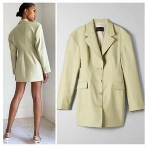 BABATON Aritzia Size 6 BABATON Bodice Blazer Dress Pistachio Green